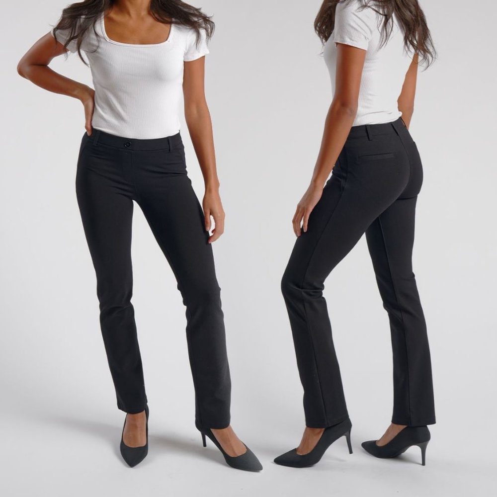 Betabrand Dress Pants Yoga Pants, Black M NWOT